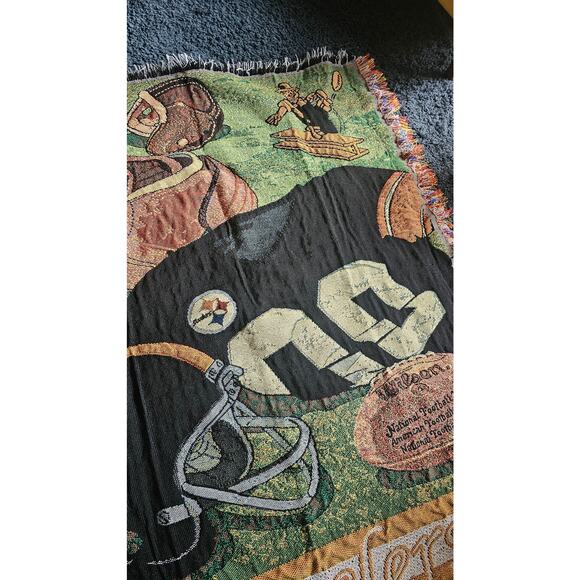 NFL Pittsburgh Steelers Vintage Tapestry Blanket 48x60 Inches - Picture 3 of 6